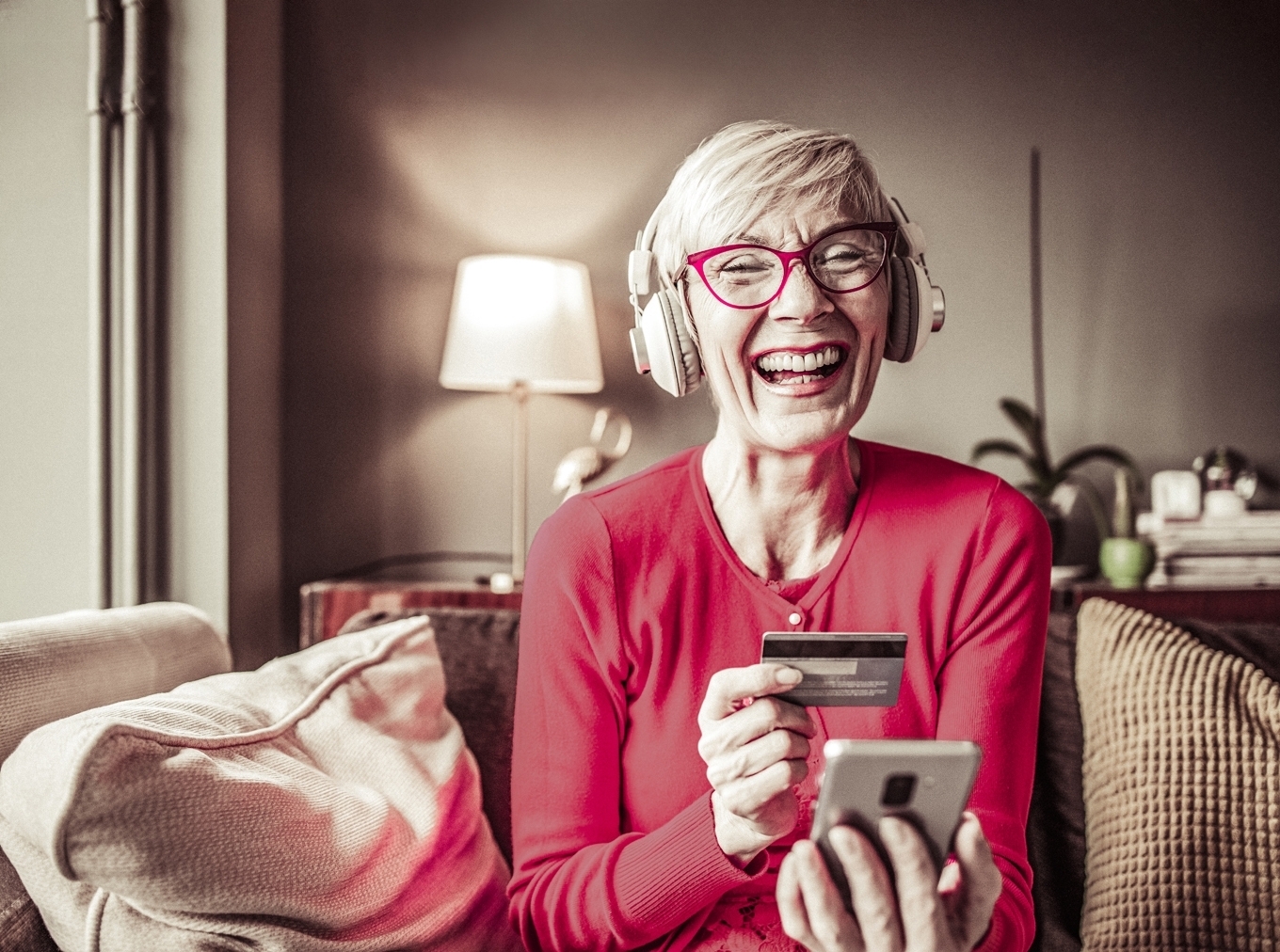 Laughing payment lady Smooth