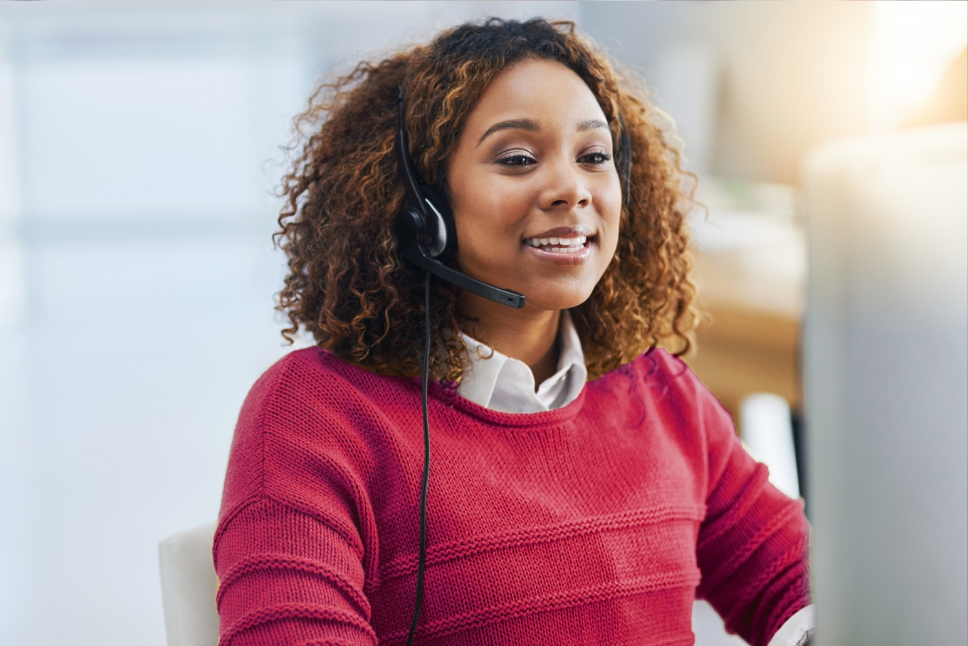 Call centre agent card
