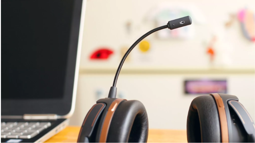 Headset on desk